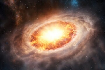 Wall Mural - Cosmic explosion in a galaxy