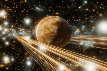 Wall Mural - Cosmic Planet, Starry Space