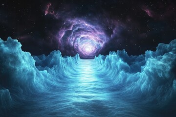 Wall Mural - Cosmic Pathway Through Nebulae
