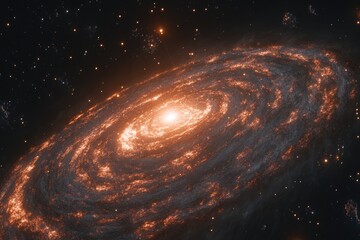 Wall Mural - Spiral galaxy in deep space (17)