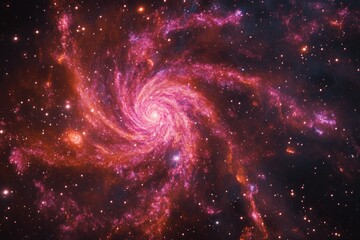 Wall Mural - Spiral galaxy in vibrant hues