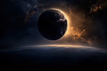 Wall Mural - Cosmic Planet Eclipse (1)