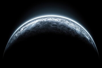 Wall Mural - Celestial body, dark space, pale light