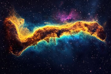 Wall Mural - Colorful celestial nebula (1)