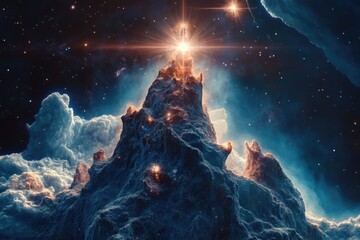 Wall Mural - Cosmic Mountain Range (1)