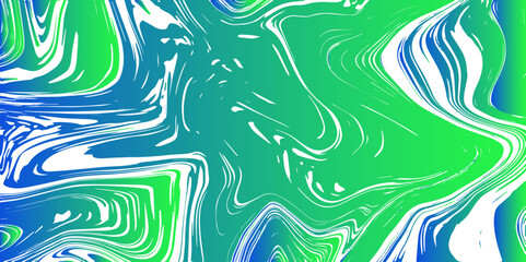 Aufkleber - Abstract vibrant background featuring swirling marbled patterns in warm tones of green, blue, and teal on a clean white background. Fluid motion organic flow, liquid paint or ink , lava lamp style.