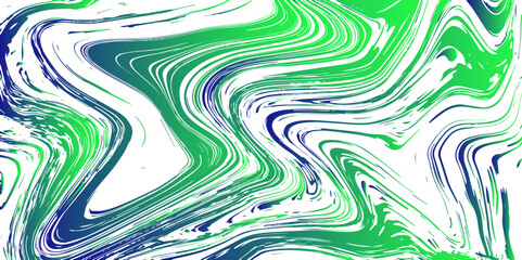 Leinwandbilder - Abstract vibrant background featuring swirling marbled patterns in warm tones of green, blue, and teal on a clean white background. Fluid motion organic flow, liquid paint or ink , lava lamp style.