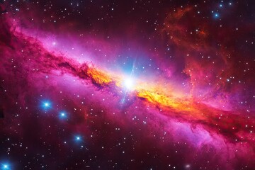 Wall Mural - Colorful Nebula in Space (1)