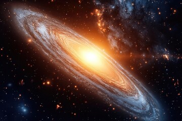 Wall Mural - Spiral galaxy in deep space (28)