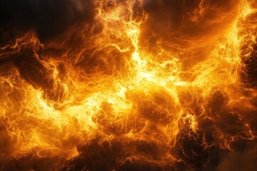 Wall Mural - Fiery cosmic clouds