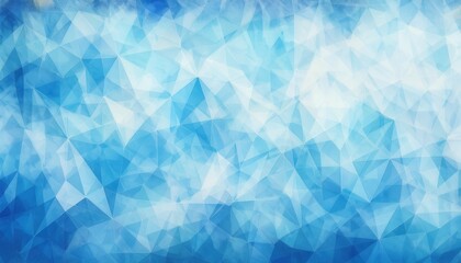 Fototapete - abstract layered icy blue polygon background with crystal effect for web design and branding