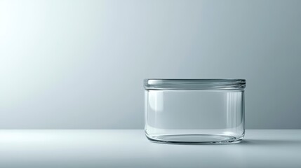 Poster - Empty glass jar on white background.