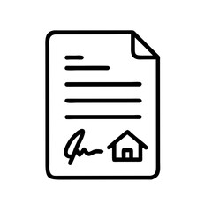 Poster - Signed Document Icon Representing Property Agreement and Legal Contract