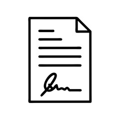 Poster - Signed Document Icon Representing Property Agreement and Legal Contract
