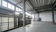 © Kitta Studio - Organized Warehouse Mezzanine with Soft Morning Light and Industrial Lighting