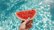 © Creative Valley - Close-Up Fruit Photography – Vibrant Watermelon by Poolside