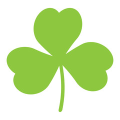 Canvas Print - shamrock silhouette symbol icon shape, vector illustration of green three leaf cloverleaf, isolated 
