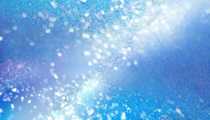Poster -  ethereal blue bokeh glitter texture for dreamy backgrounds, branding, and elegant print design