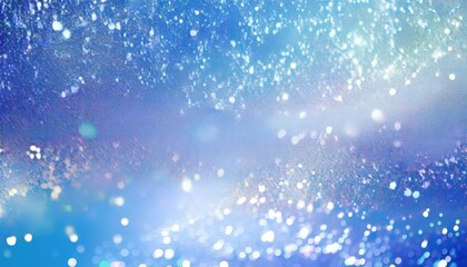 Poster -  ethereal blue bokeh glitter texture for dreamy backgrounds, branding, and elegant print design
