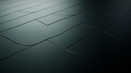 Leinwandbilder - A medium shot captures a black and silver geometric pattern featuring smooth, flowing lines, exuding a modern and sophisticated texture ideal for various design projects