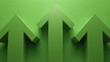 © sri - Three green arrows pointing upwards on a matching green background