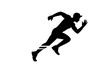 © Apon - Silhouette of man running fast sprint exercise sport