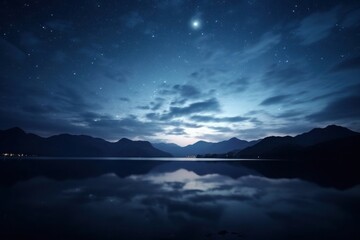 Wall Mural - beautiful night sky landscape astronomy outdoors.