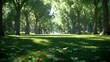 © aby.std - Lush park pathway in sunlight
