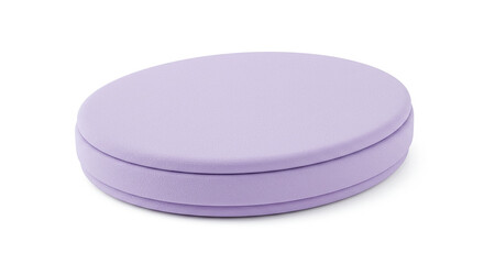 Poster - Round purple podium displaying elegance and simplicity on white background