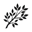 © SandhaRani - Simple black silhouette branch with leaves design