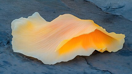 Wall Mural - Abstract Orange Petal on Dark Stone, Detailed Texture
