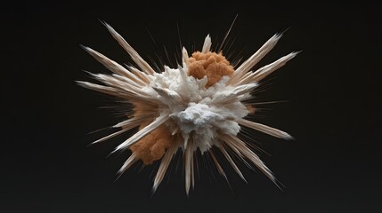 Wall Mural - Abstract Beige and White Powder Explosion