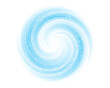 © Kusandra - Blue fresh cold air circle rotating effect on white. Wind from conditioner Whirlwind flow. Vector illustration
