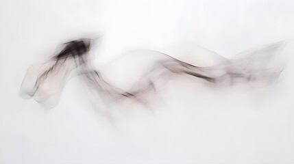 Wall Mural - Abstract Gray Smoke Wave Design, Digital Art, Flowing Fabric Texture