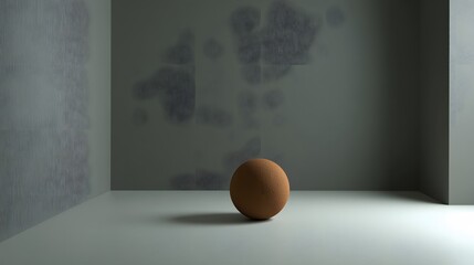Wall Mural - Brown Sphere Minimalist Room Interior Design