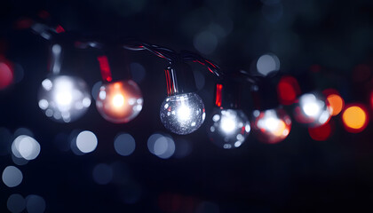 Wall Mural - abstract new year bokeh lights in dark background for web design, print media, branding, and digital