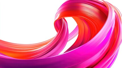 Wall Mural - Abstract swirl of vibrant, flowing ribbons.