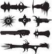 © Ridoy-Art  - Silhouette Alien Weaponry: Futuristic Sci-Fi Gun Designs Vector Art