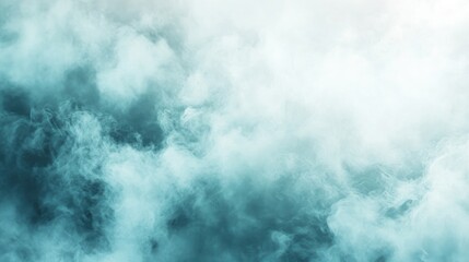 Teal and white smoke abstract background soft texture diffused lighting dreamy atmosphere