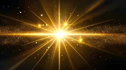 Wall Mural - Golden Celestial Burst: A Radiant Star Explosion in a Dark Galaxy