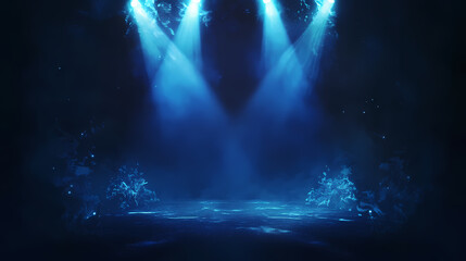 Wall Mural - free stage empty spotlights
