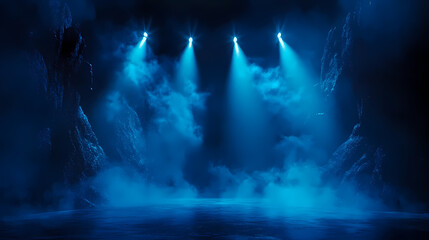 Wall Mural - free stage empty spotlights