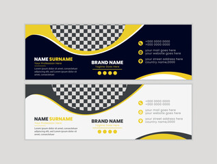 Wall Mural - email signature design or email footer and personal social media cover template