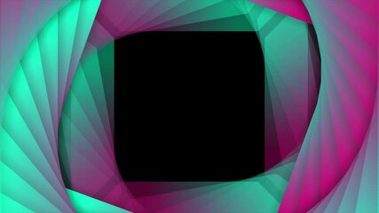 Poster - Abstract blue and purple geometric spiral paper tech background. Seamless looping futuristic modern motion design. Video animation Ultra HD 4K 3840x2160