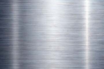 Wall Mural - brushed silver metal surface with linear grain texture and polished industrial shine