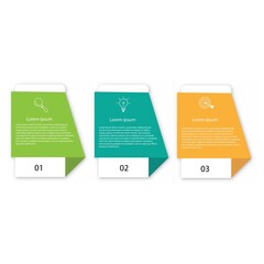 Wall Mural - upward pointing arrow infographic with 3 options to success. presentation, report, data, plan and st