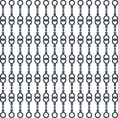 Wall Mural - Vertical shapes with round links imitate chains.