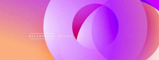 Leinwandbilder - Abstract fluid shapes, vibrant colors blend. Gradient background creates dynamic visual effect. Modern design element for projects.