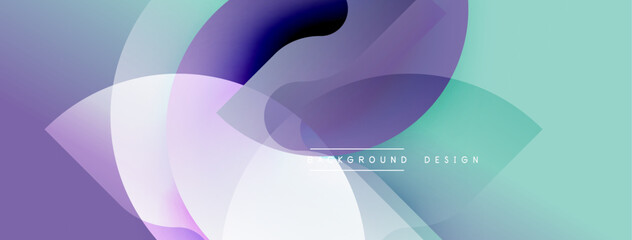 Aufkleber - abstract fluid shapes blend, creating dynamic gradient background. soft purple, teal hues dominate c