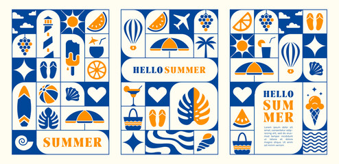 Summer poster set